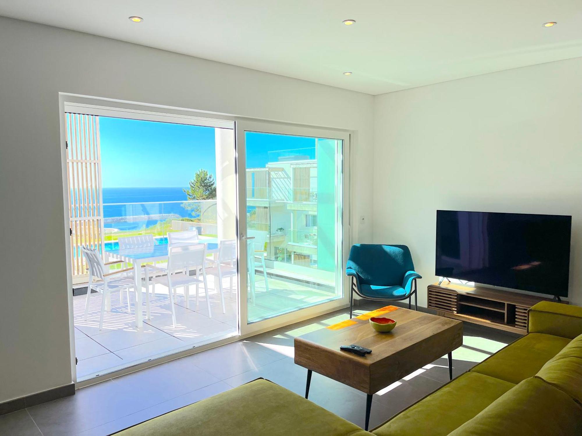 Mar A Vista - Condominium With Pool, Gym And Sea Views Nazare Exterior photo